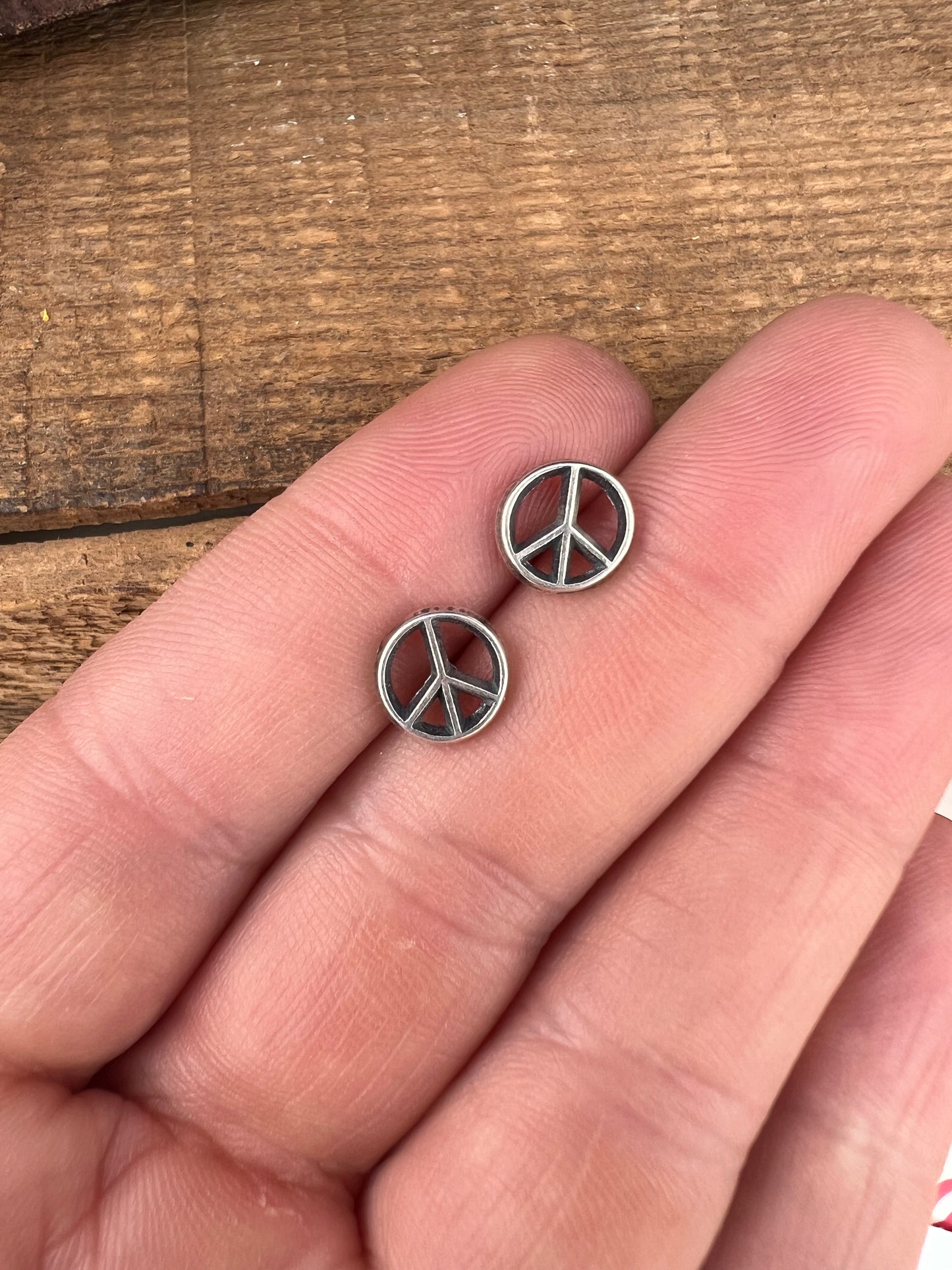 Peace Sign Studs