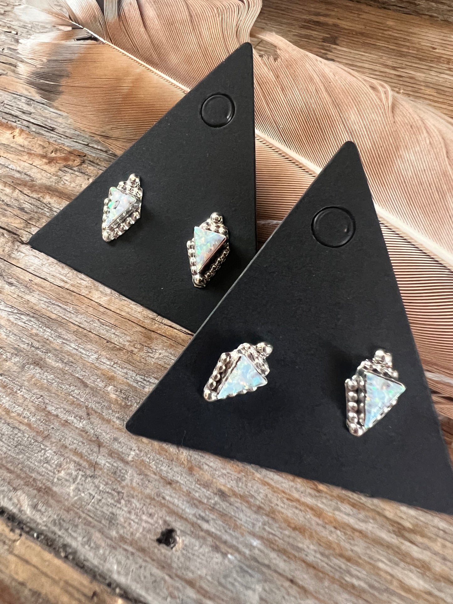 Opal Arrow Earrings