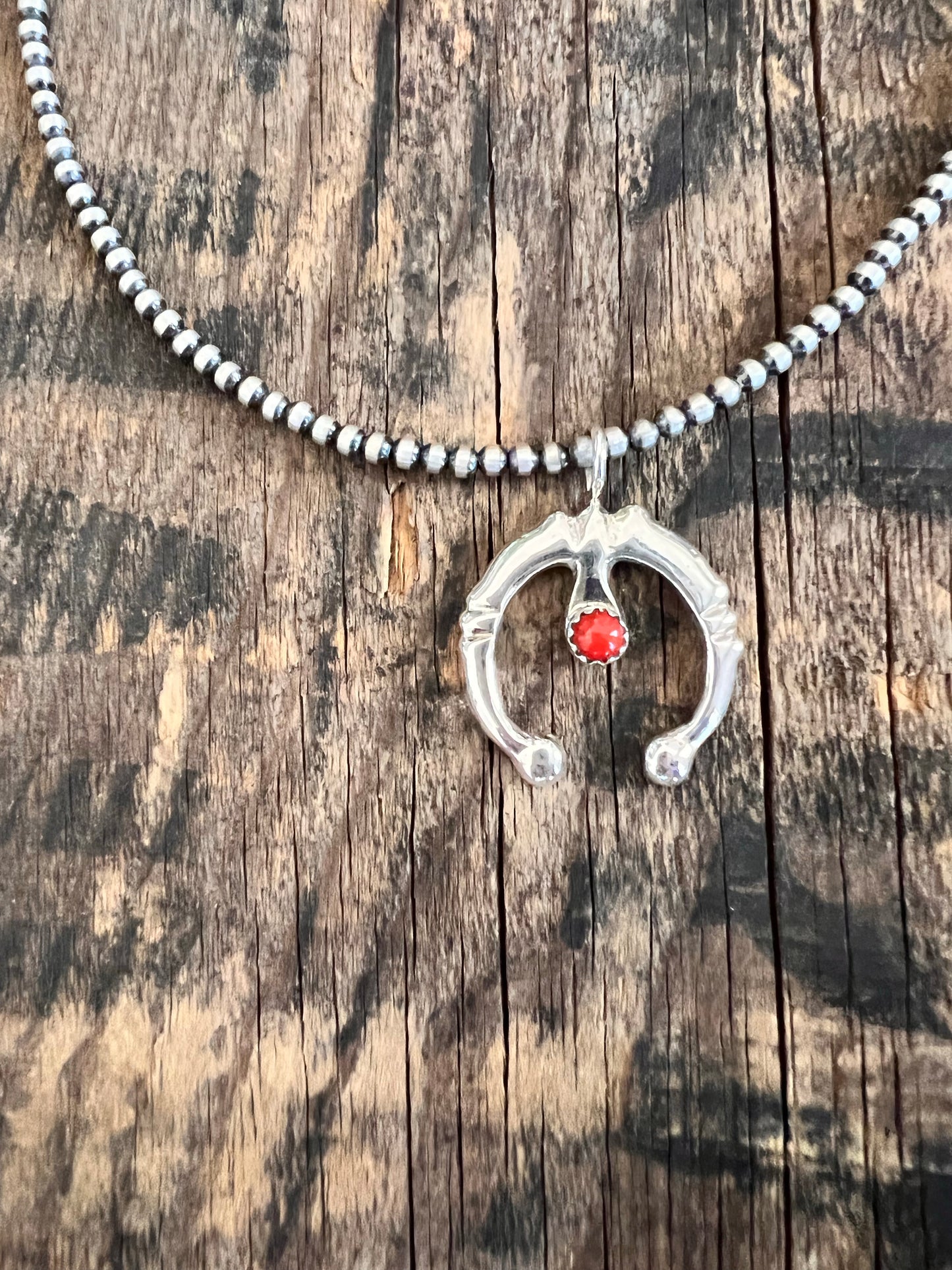 Sterling Silver Coral Naja Pendant