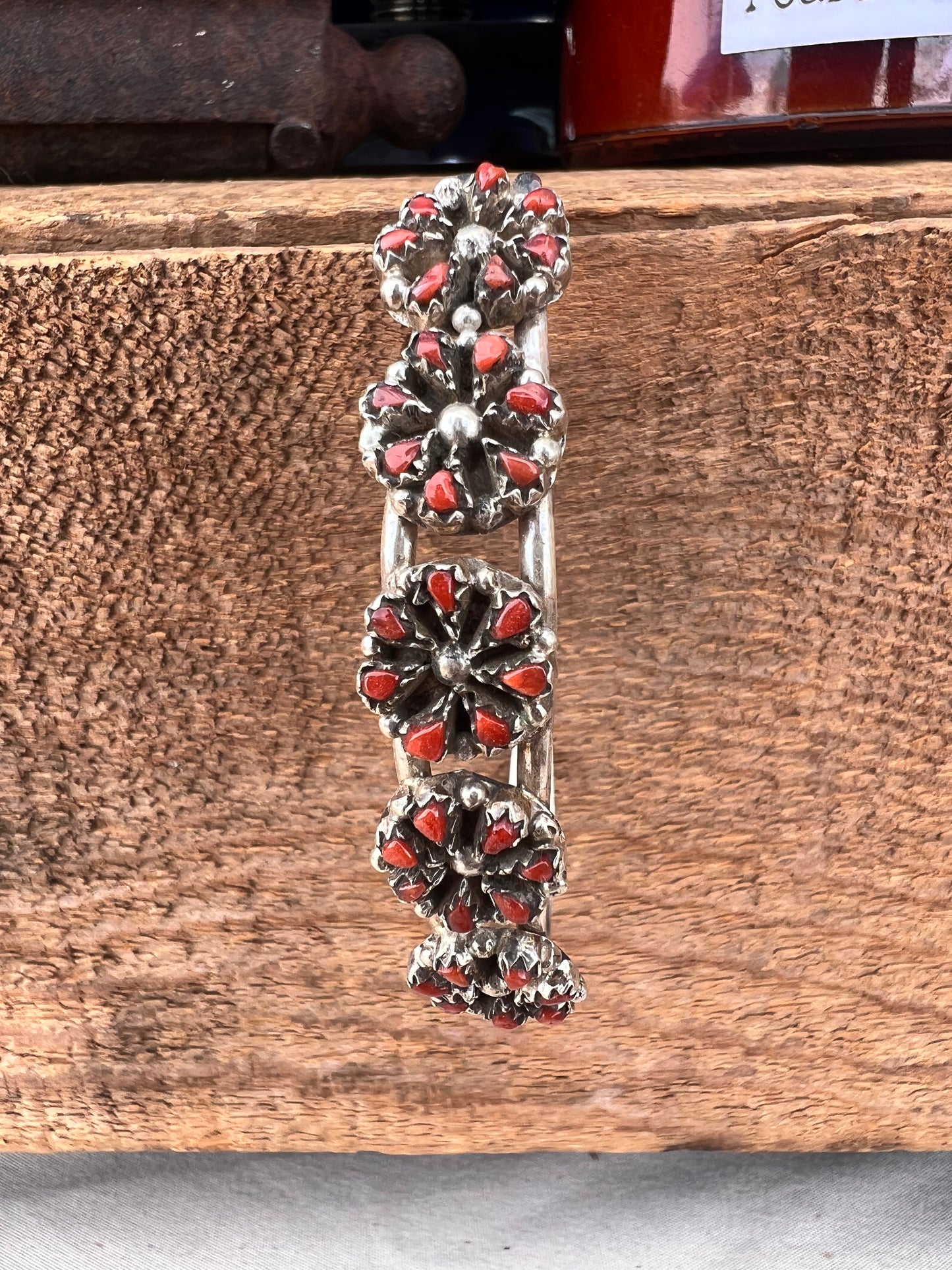 Coral Zuni Bracelet